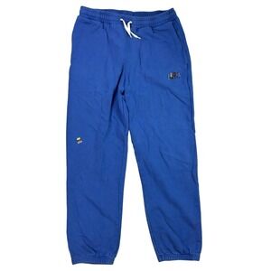 Teddy Fresh Sweatpants Mens Size XL Blue Floral Embroidered‎ Spellout Joggers